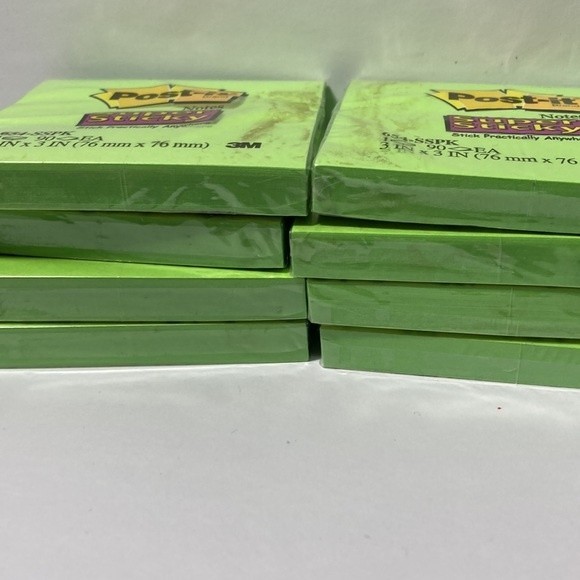 Post It Notes Super Sticky Neon Green 8 Packs - Picture 7 of 8